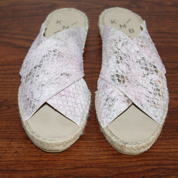Anthropologie pink cross strap espadrille sandals - Picture 3 of 8